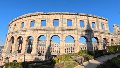 Pula v zimě - koloseum.